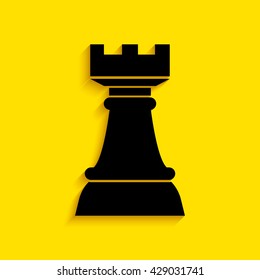 Chess Rook. Strategy icon