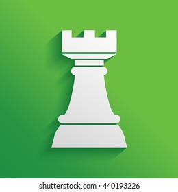 Chess Rook. Strategy icon