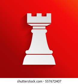 Chess Rook. Strategy icon