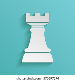Chess Rook. Strategy icon