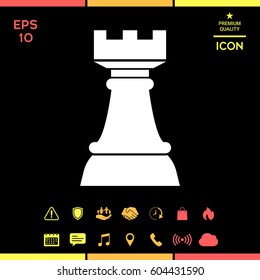 Chess Rook. Strategy icon