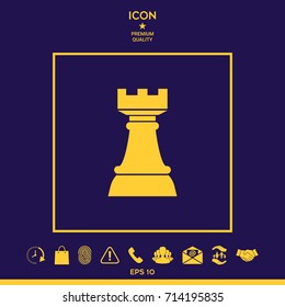 Chess Rook. Strategy icon