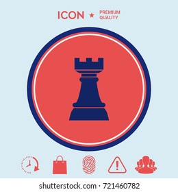 Chess Rook. Strategy icon
