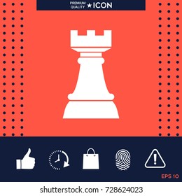 Chess Rook. Strategy icon