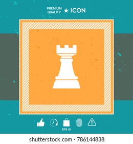 Chess Rook. Strategy icon