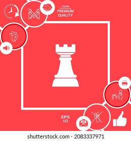 Chess Rook. Strategy icon. Element for your design