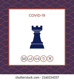 Chess Rook. Strategy icon. Element for your design