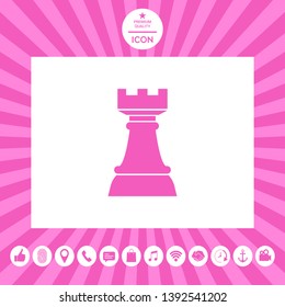 Chess Rook. Strategy icon. Graphic elements for your design