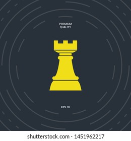 Chess Rook. Strategy icon. Graphic elements for your design