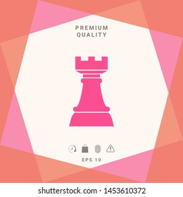 Chess Rook. Strategy icon. Graphic elements for your design