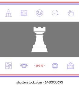 Chess Rook. Strategy icon. Graphic elements for your design