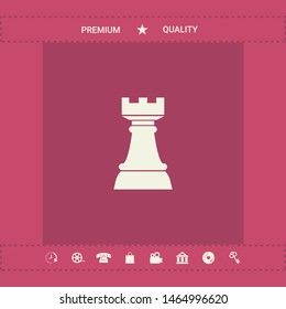 Chess Rook. Strategy icon. Graphic elements for your design