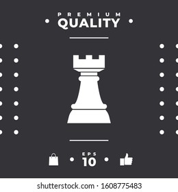 Chess Rook. Strategy icon. Graphic elements for your design