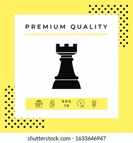 Chess Rook. Strategy icon. Graphic elements for your design