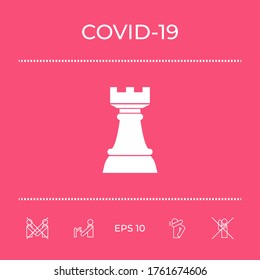 Ajedrez Rook. Icono de estrategia. Elementos gráficos para su diseño