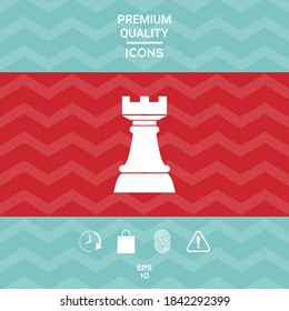 Chess Rook. Strategy icon. Graphic elements for your design