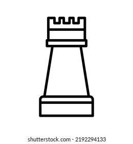 chess rook, strategy illustration icon vector