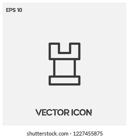 Chess rook symbol icon vector.Flat rook vector illustration.Premium quality.