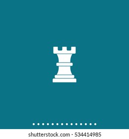 Chess rook vector icon.