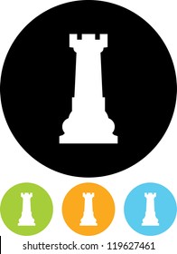 Chess Rook Vector icon isolated