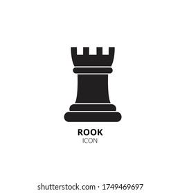 Chess rook vector icon. Simple illustration on white background. Vector pictogram. Horse logo vector. Symbol of strategy, success, challenge, warrior.
