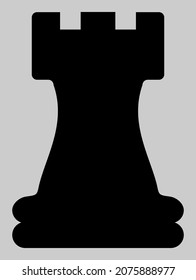 Chess rook vector illustration. An isolated flat icon illustration of chess rook with nobody.