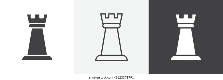 Chess rook web vector icons