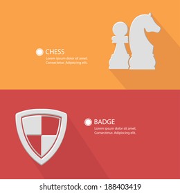 Chess and Safety badge concept,Blank for text