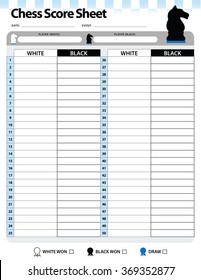 Chess Score Sheet