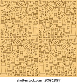 Chess seamless pattern