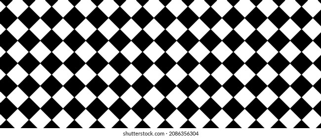 Chess seamless pattern. Classic chess black and white board background. Vector layout.
