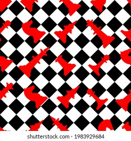 chess seamless pattern, vector illustration