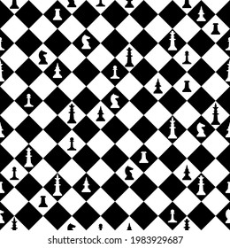 chess seamless pattern, vector illustration