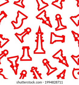 chess, seamless pattern, vector illustration