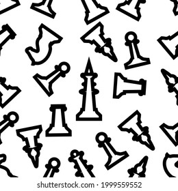 chess, seamless pattern, vector illustration