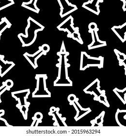 chess seamless pattern, vector illustration