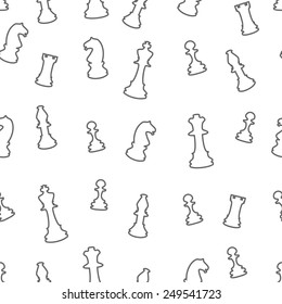 Chess seamless pattern. Vector illustration for fabric.