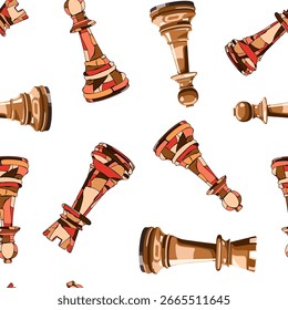 Schach nahtloses Muster, Vektorgrafik 