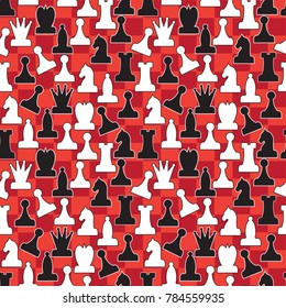 Chess. Seamless vector background.