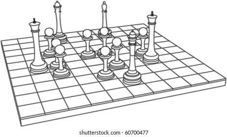 Chess: semi-abstract illustration