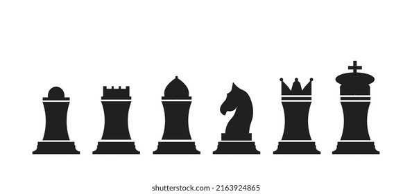 chess set illustration vector set