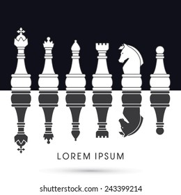 Chess Set, logo, symbol, icon, graphic, vector .