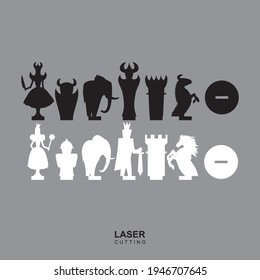 Schachset-Pakete, Laserschnitt