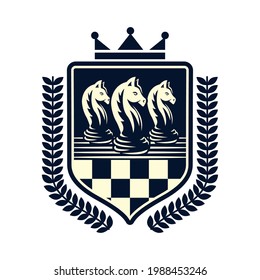 chess shield emblem game icon