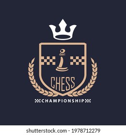 chess shield with pawn emblem