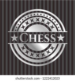 Chess silver emblem or badge