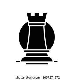 Chess sport black icon, concept illustration, vector flat symbol, glyph sign.