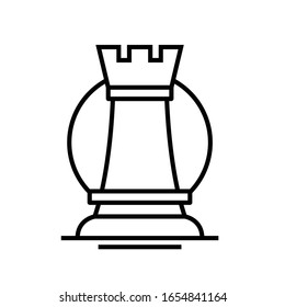 Chess sport line icon, concept sign, outline vector illustration, linear symbol.