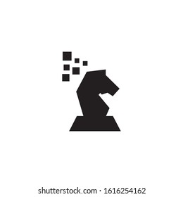 Chess sport logo design vector icon template illustration