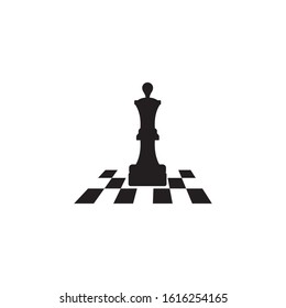 Chess sport logo design vector icon template illustration